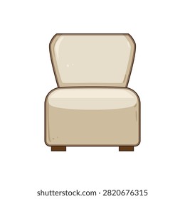 Beige accent chair offering a comfortable and elegant seating solution, perfect for enhancing modern interior design and adding a touch of upholstered relaxation in a cozy room