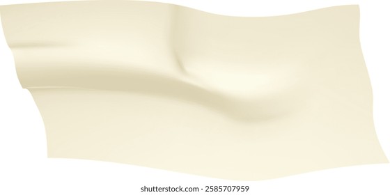 Beige adhesive paper tape is waving and creating a curved shape, providing a versatile and visually appealing element for various design projects