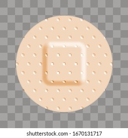 Beige adhesive round bandage mock up