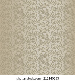 Beige antique baroque vintage seamless pattern or background