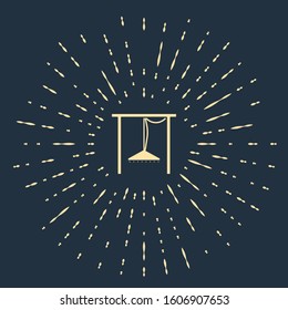 Beige Automatic irrigation sprinklers icon isolated on blue background. Watering equipment. Garden element. Spray gun icon. Abstract circle random dots. Vector Illustration