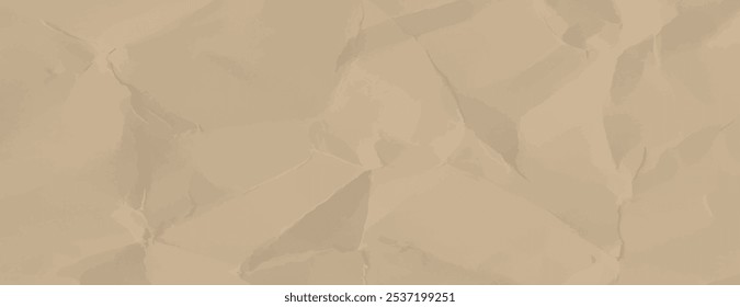 Fundo bege com textura de papel amassada. O fundo apresenta tons bege e uma aparência áspera e texturizada. Fundo do vetor de textura de papel com deformação mínima 