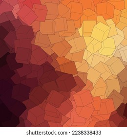 Beige background from cubes. Design element. Vector template.