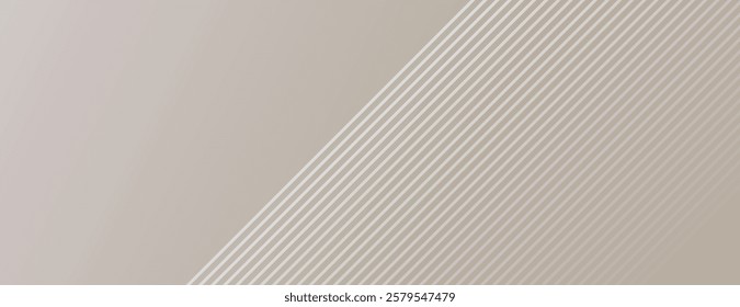 Beige background with diagonal stripes. The background features a smooth texture with beige color and subtle linear patterns. Modern diagonal striped border background. Pink background vector.