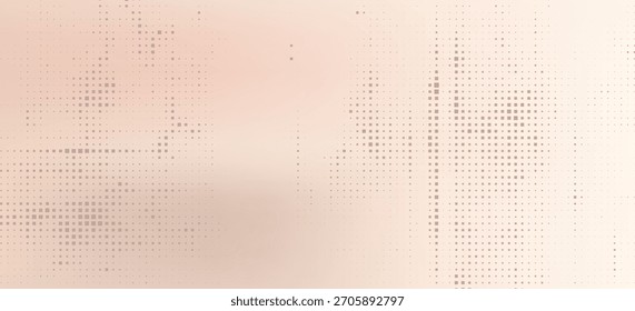 Fondo beige con una textura punteada, con Formas geométricas. El fondo beige añade un toque suave y moderno con patrones sutiles. Fondo de Vector de textura punteada de semitono mínimo