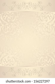 beige background with floral elements