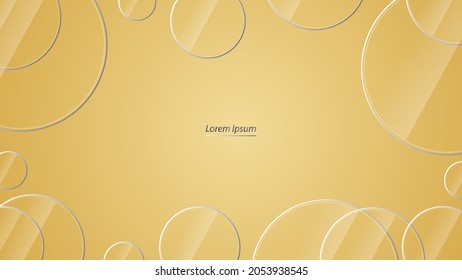 Beige background image with frame of glass circles 