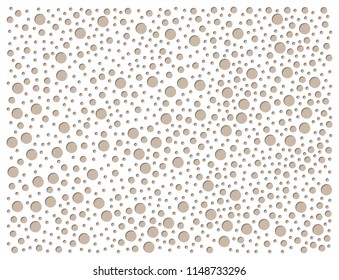 Beige background for laser cut. Lace dotted illustration. Ornamental dotted pattern. Backdrop for wedding invitation. Groundwork for greeting card. Stretch ceiling.
