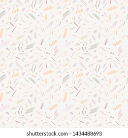 Beige background with pastel stripes. Vector seamless pattern, can be used for fabrics, wallpaper, web, scrapbooking, card.