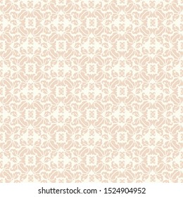 Beige background pattern in retro style. Seamless texture Wallpaper with floral pattern. Vector graphic design