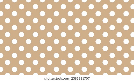 Beige background seamless pattern with white dots