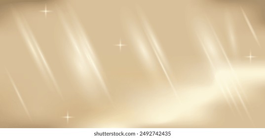 El fondo beige con la ilustración de la Ilustración vectorial del efecto de las estrellas fugaces es aplicable para la publicidad de diversos productos y mucho más