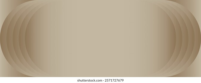 Beige background with a smooth gradient texture. The background features layered, curved patterns in beige, creating a soft, elegant style. Minimal abstract gradient curve vector background