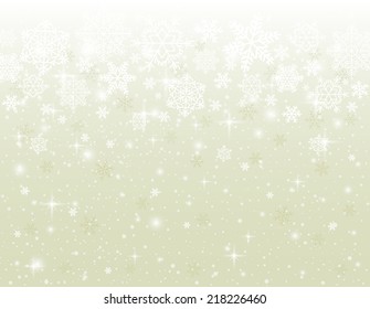 beige background with snowflakes, vector