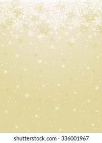 Beige background with snowflakes, vector illustration