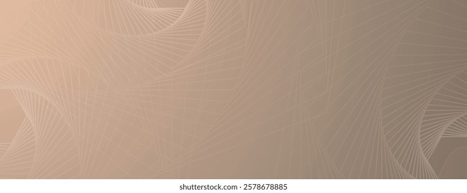 Beige background with a soft gradient and subtle line patterns. The background is smooth and elegant, featuring beige tones throughout. Minimal abstract gradient curve vector background