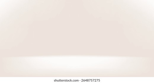 Beige background vector 3d with white podium. 3D abstract studio room with pedestal podium. 
