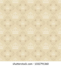 Beige background wallpaper in retro style, vector graphics