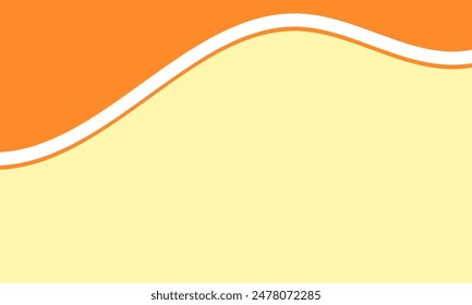 fondo beige con línea ondulada naranja. Plantilla de Anuncio naranja. Fondo de textura de papel de color Abstractas. Papel minimalista. Composición de estilo Anuncio plano con capas de líneas geométricas en blanco. Venta  
