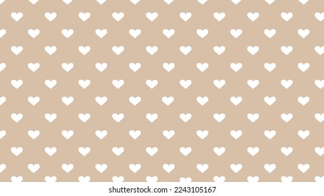 beige background with white hearts