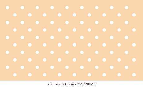 beige background with white polka dots
