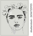 beige background,pencil drawing, boy