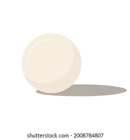 beige ball with shadow and glare