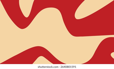 Beige base with sharp red organic shapes intersecting dynamically, perfect for strong and energetic abstract compositions.