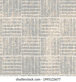 Beige basket weave abstract vector pattern. Stripes creating rectangles forming a weave. brown, beige, half white colors over white. Seamless french geometric farmhouse basket weave texture pattern.