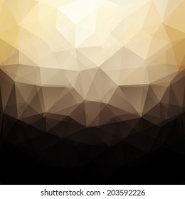 Beige and black color abstract vector triangle geometric design background, business wallpaper