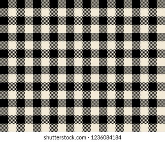 Beige and black gingham seamless pattern.Texture from tartan, plaid, tablecloths, clothes,shirts, dresses, paper, bedding, blankets and other textile products.