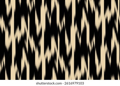 Beige black ikat bold slant, ornament endless colorful stripe blurred pattern fashion textile beautiful ethnicity ogee print dynamic abstract canvas art hand draw grunge cloth diagonal energy texture
