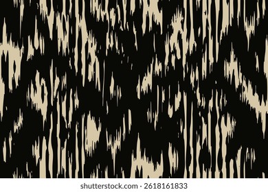 Beige black ikat jagged brush, ornament endless colorful stripe blurred pattern fashion textile beautiful ethnicity ogee print abstract dynamic ethnic fabric grunge hand draw cloth fluid motion style