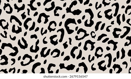 Beige und schwarze Leopardenhaut. Tierischer Hintergrund. Luxus-Tapete.