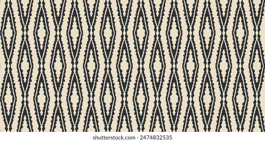 Beige black line carpet zig zag , Ethnicity botanical fashion colorful drawing beautiful textile ornamental ogee endless ornament seamless trendy endless pattern illustration stripe vector print 