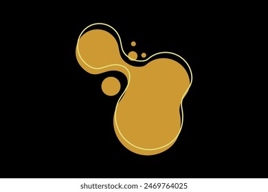 Beige Blob Shape vector Element