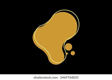 Beige Blob Shape vector Element