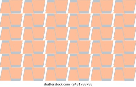 beige and blue gray block trapezoid, trapezium pattern seamless endless repeat strip design for fabric print or background