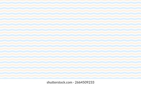 Beige, blue and white seamless pattern horizontal zigzag background. Zigzag wave contrast wallpaper. Classic background.