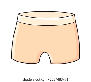 Beige boxer shorts isolated vector illustration