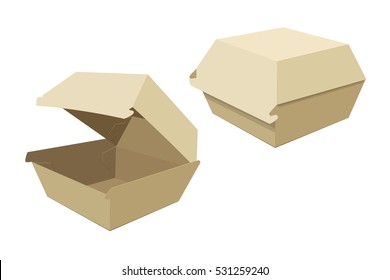 Download Beige Boxes Hamburgers Mockup Storing Food Stock Vector Royalty Free 531259240 PSD Mockup Templates