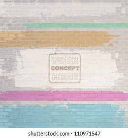 beige brick wall abstract background. vector design