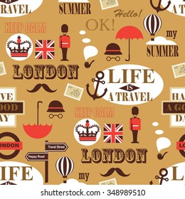 beige british newspaper texture seamless pattern