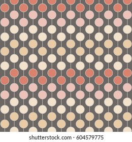 Beige and brown circles background, vintage style, sweet background