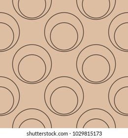 Beige and brown geometric ornament. Seamless pattern for web, textile and wallpapers