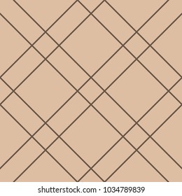 Beige and brown geometric ornament. Seamless pattern for web, textile and wallpapers