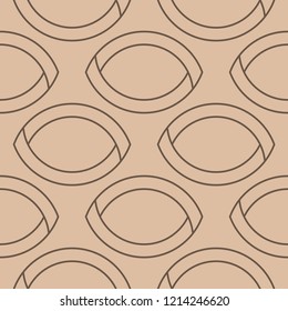 Beige and brown geometric ornament. Seamless pattern for web, textile and wallpapers