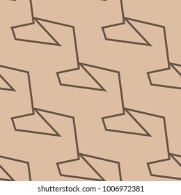 Beige and brown geometric print. Seamless pattern for web, textile and wallpapers