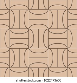 Beige and brown geometric print. Seamless pattern for web, textile and wallpapers