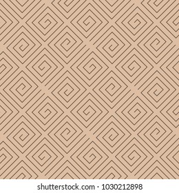 Beige and brown geometric print. Seamless pattern for web, textile and wallpapers